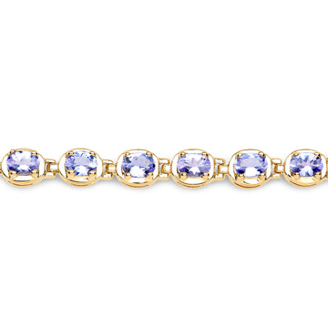4.59 ct Genuine Tanzanite .925 Sterling Silver Bracelet